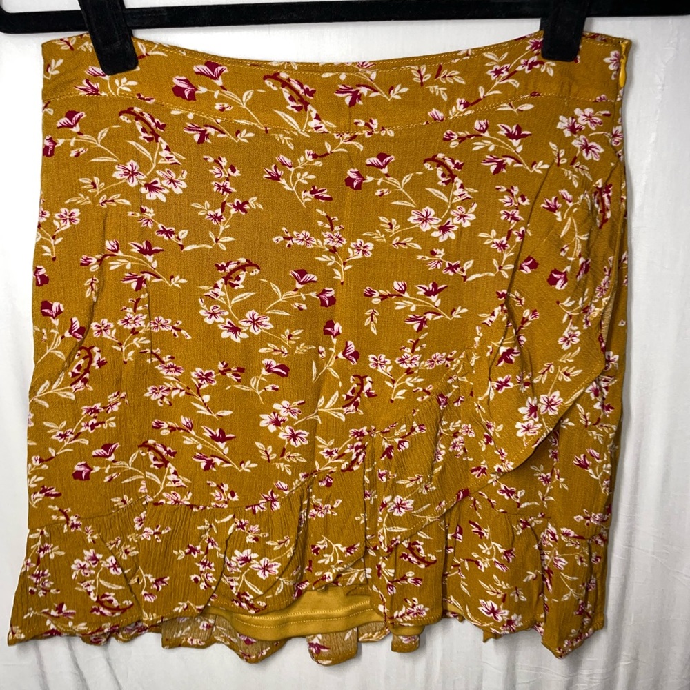 Cotton Candy LA Yellow Floral Wrap Skirt